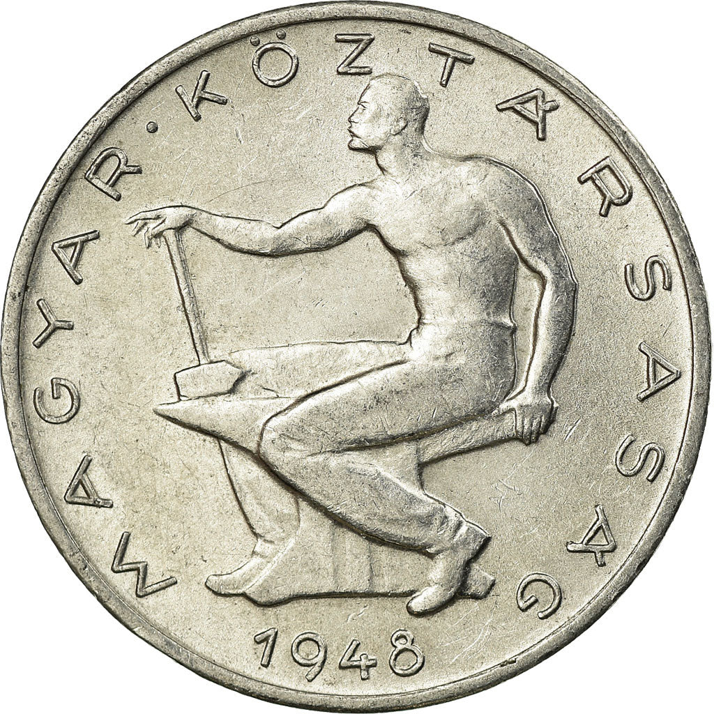 Coin, Hungary, 50 Fillér, 1948, Budapest, AU(55-58), Aluminum, KM:536