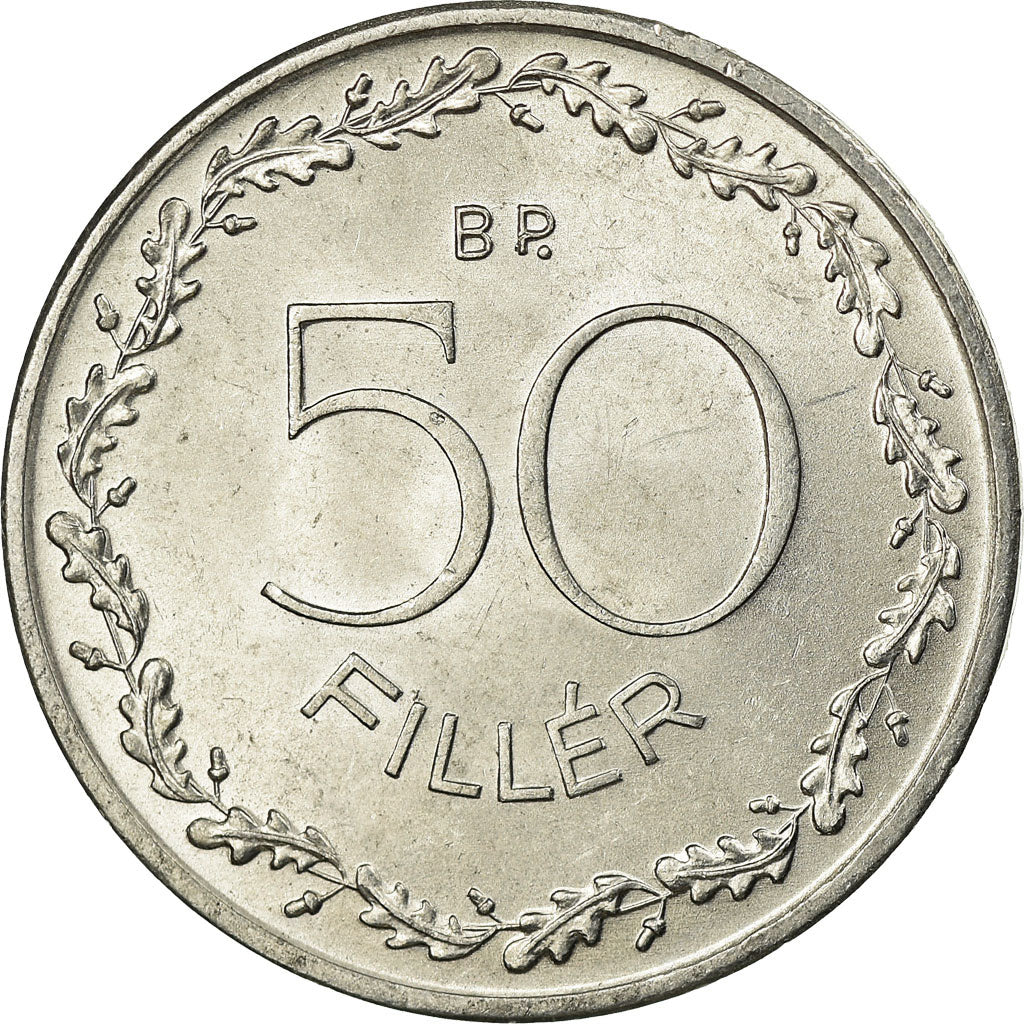 Moeda, Hungria, 50 Fillér, 1953, Budapest, AU(55-58), Alumínio, KM:551