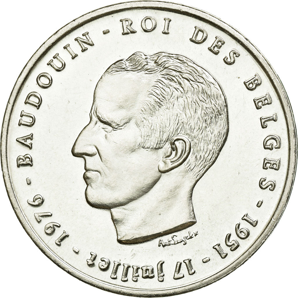 Coin, Belgium, 250 Francs, 250 Frank, 1976, MS(60-62), Silver, KM:157.2