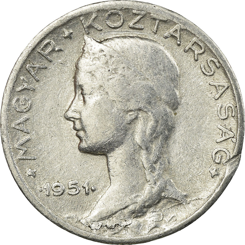Coin, Hungary, 5 Filler, 1951, Budapest, EF(40-45), Aluminum, KM:535