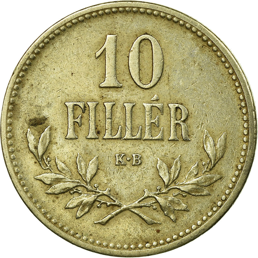 Moeda, Hungria, Franz Joseph I, 10 Filler, 1915, EF(40-45), Cobre-Níquel-Zinco