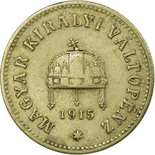 Moneta, Ungheria, Franz Joseph I, 10 Filler, 1915, BB, Rame-nichel-zinco, KM:494