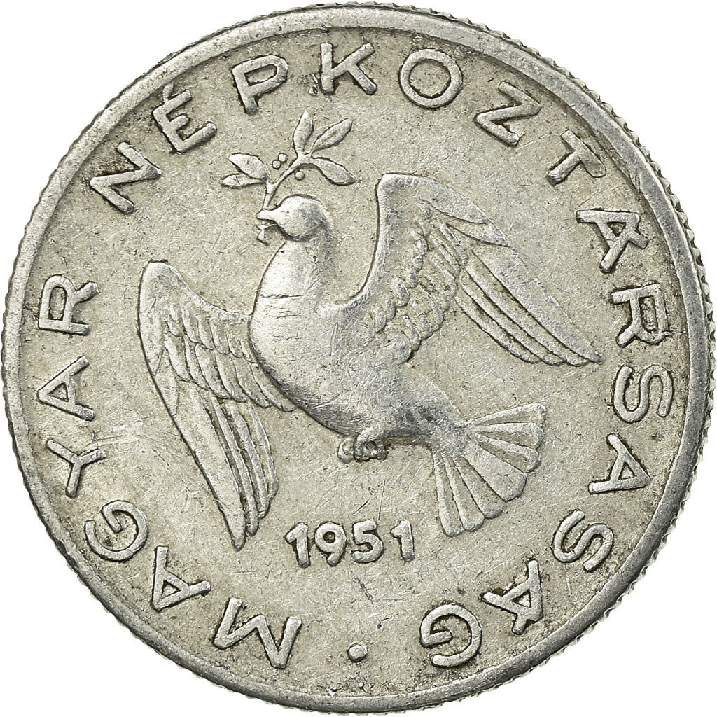Moeda, Hungria, 10 Filler, 1951, Budapest, EF(40-45), Alumínio, KM:547