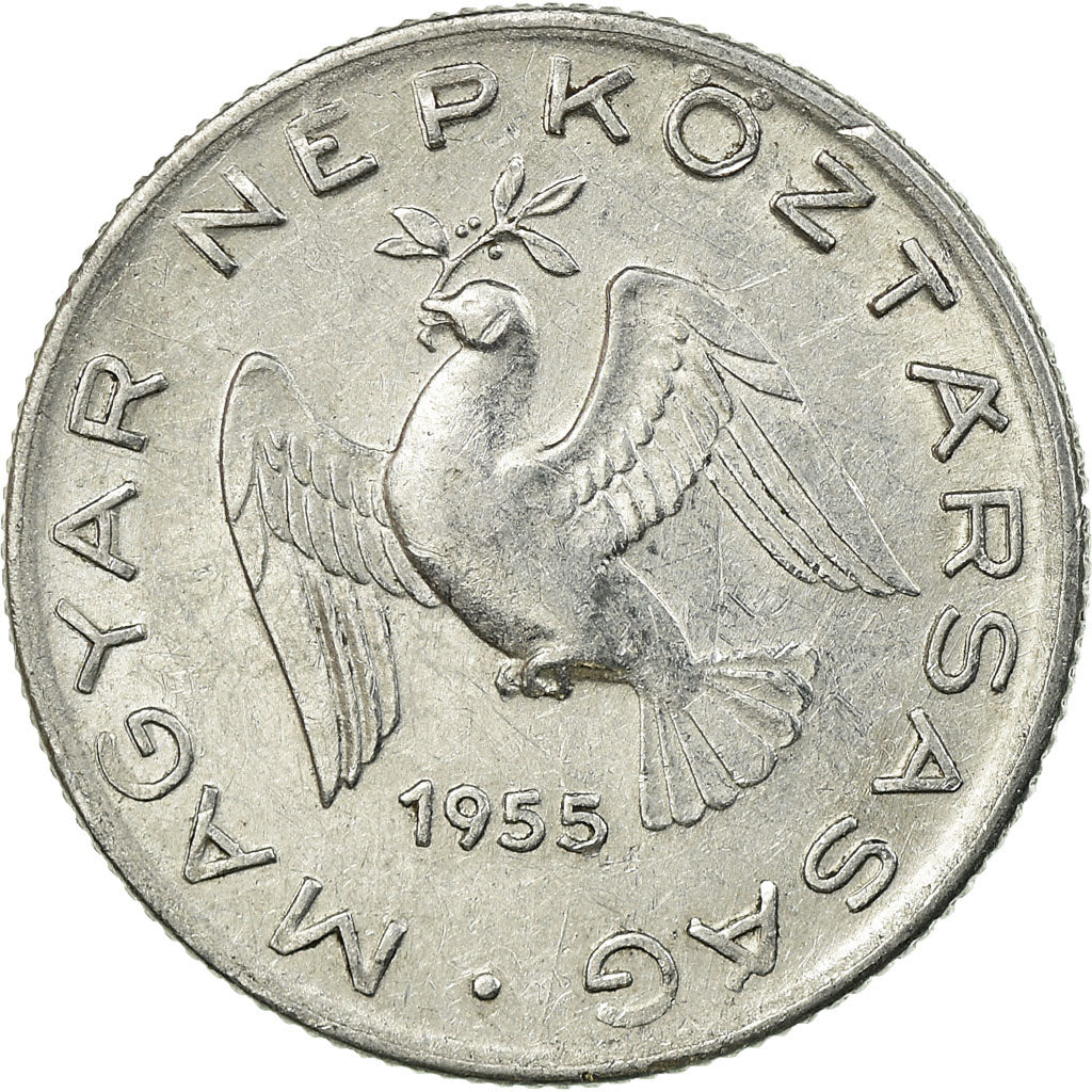 Coin, Hungary, 10 Filler, 1955, Budapest, EF(40-45), Aluminum, KM:547