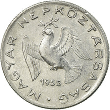 Coin, Hungary, 10 Filler, 1955, Budapest, EF(40-45), Aluminum, KM:547