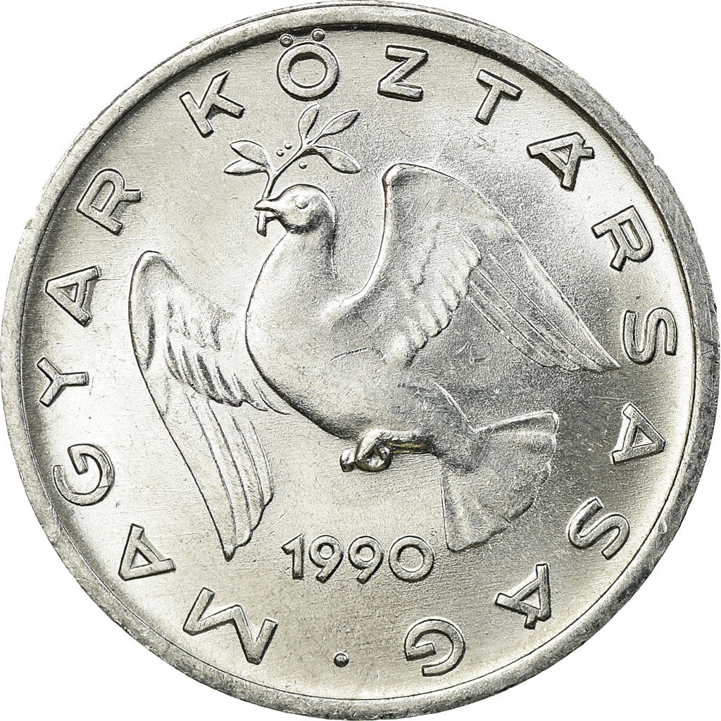 Monnaie, Hongrie, 10 Filler, 1990, Budapest, SUP, Aluminium, KM:675