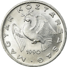 Monnaie, Hongrie, 10 Filler, 1990, Budapest, SUP, Aluminium, KM:675