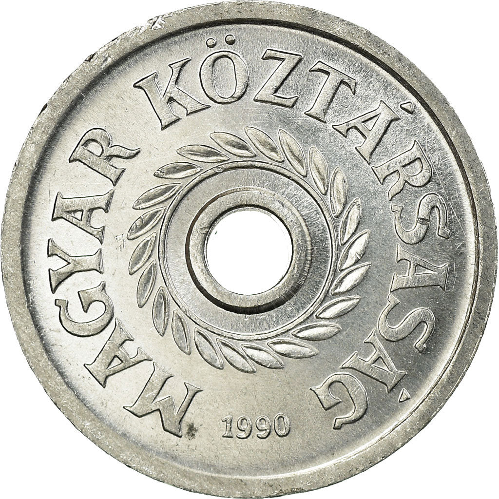 Coin, Hungary, 2 Filler, 1990, Budapest, AU(55-58), Aluminum, KM:673
