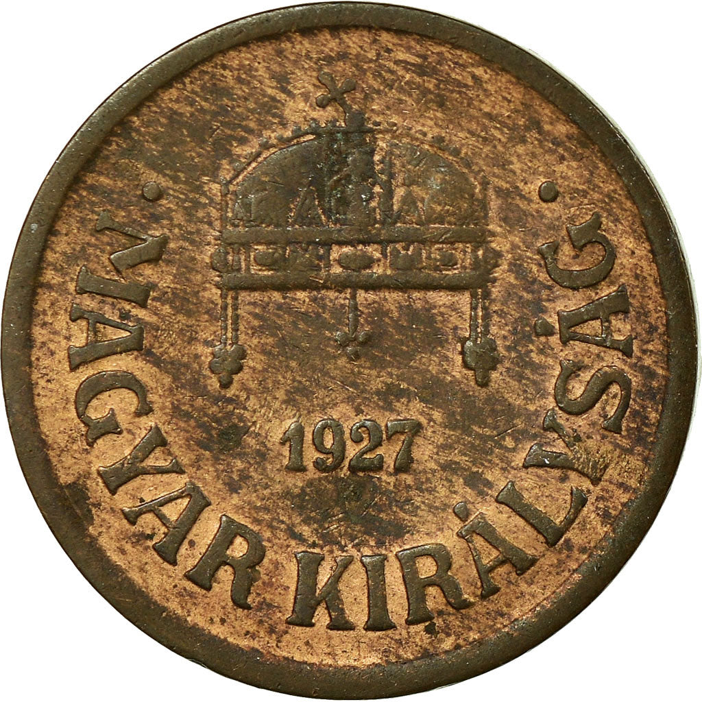Coin, Hungary, 2 Filler, 1927, Budapest, EF(40-45), Bronze, KM:506
