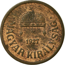 Coin, Hungary, 2 Filler, 1927, Budapest, EF(40-45), Bronze, KM:506