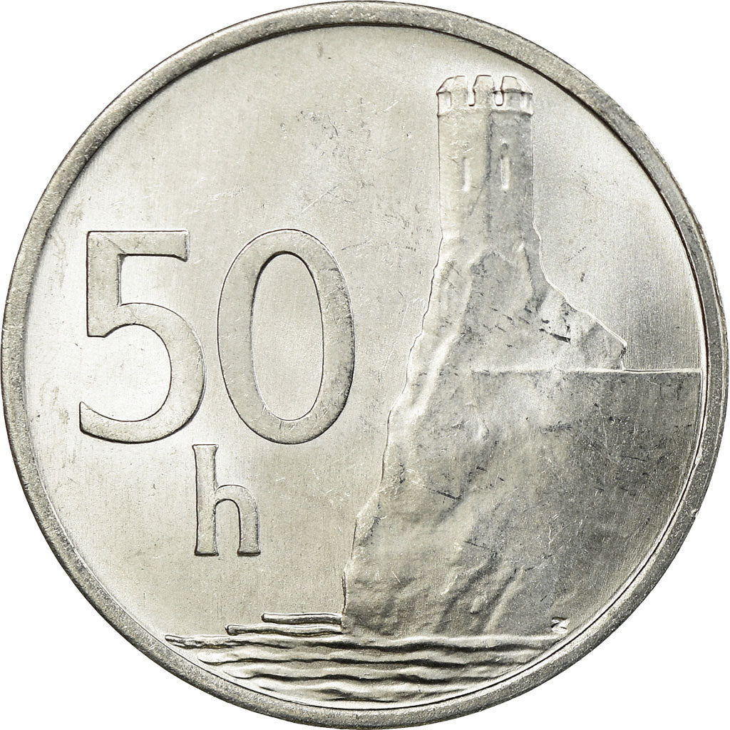 Monnaie, Slovaquie, 50 Halierov, 1993, SUP, Aluminium, KM:15