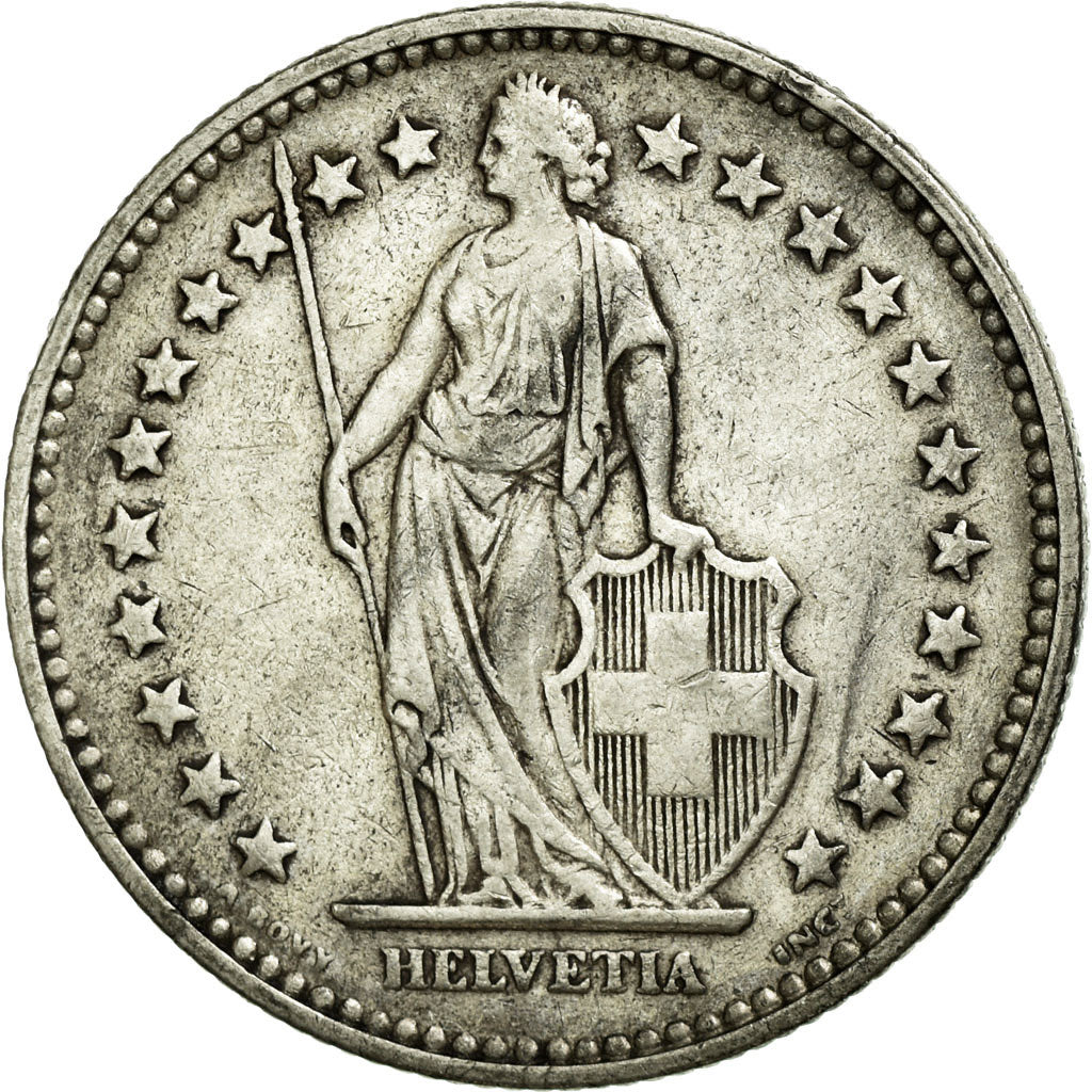 Coin, Switzerland, 2 Francs, 1928, Bern, AU(50-53), Silver, KM:21