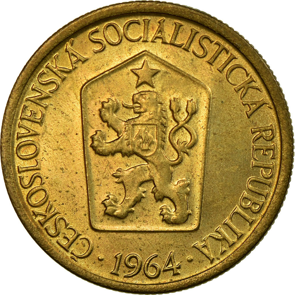 Coin, Czechoslovakia, Koruna, 1964, AU(55-58), Aluminum-Bronze, KM:50