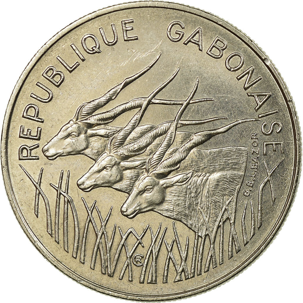 Coin, Gabon, 100 Francs, 1971, Paris, AU(55-58), Nickel, KM:12