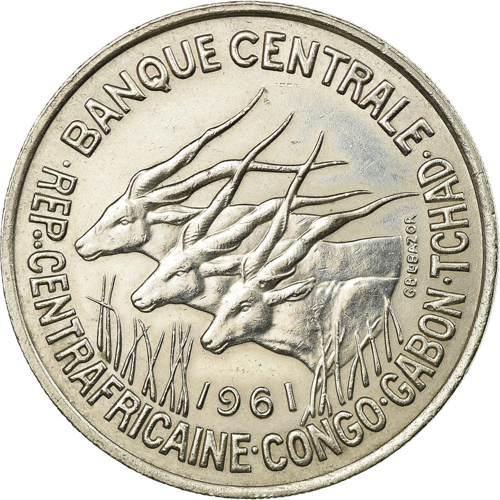 Coin, EQUATORIAL AFRICAN STATES, 50 Francs, 1961, Paris, EF(40-45)