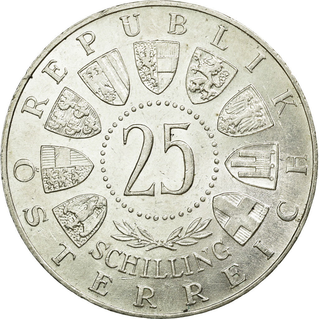 Moneta, Austria, 25 Schilling, 1957, SPL, Argento, KM:2883