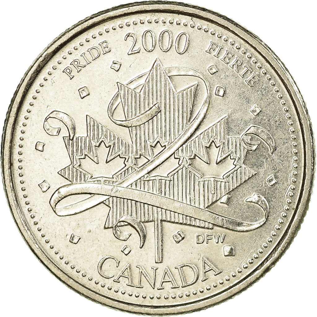 Moneta, Canada, Elizabeth II, 25 Cents, 2000, Royal Canadian Mint, Ottawa