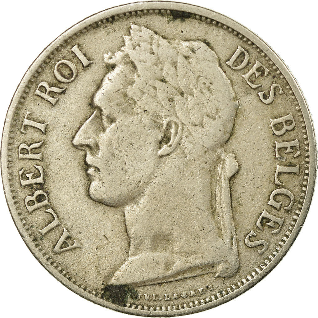 Coin, Belgian Congo, Franc, 1927, VF(30-35), Copper-nickel, KM:20