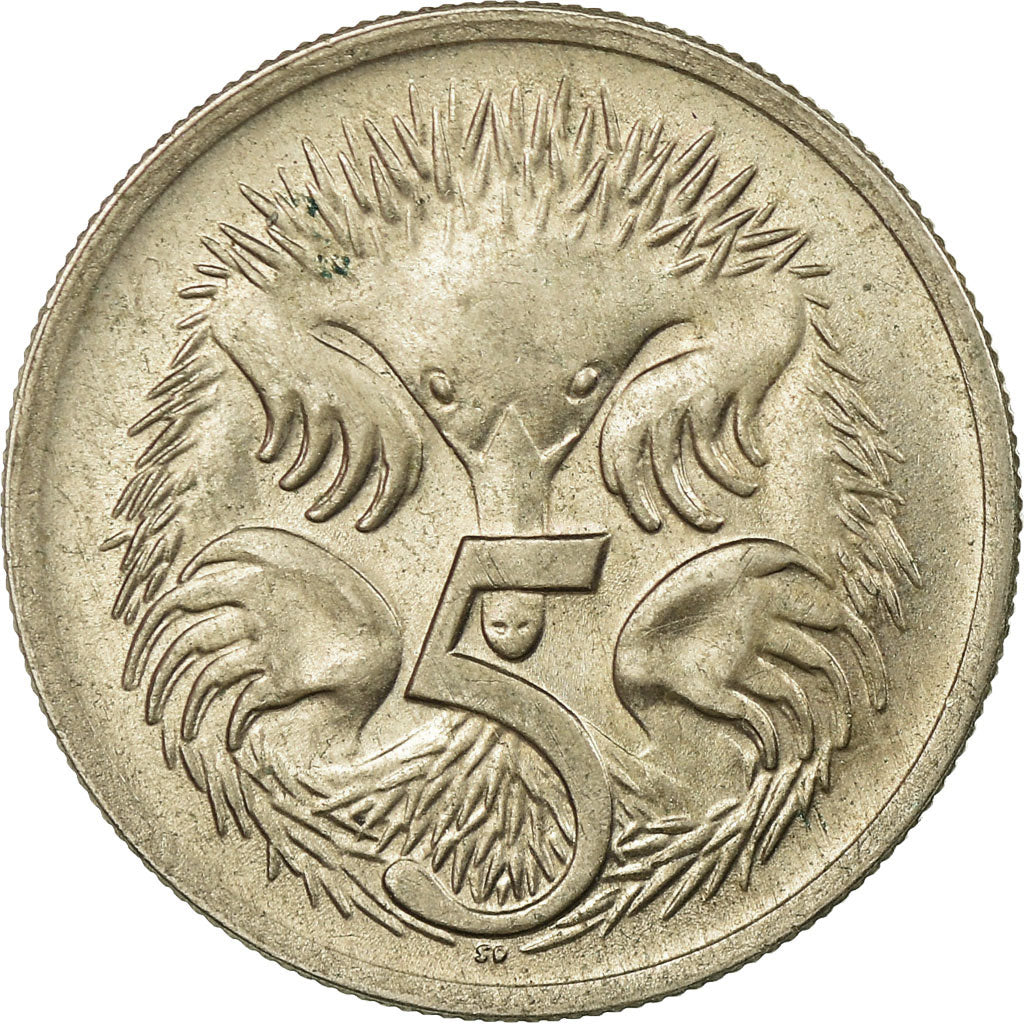 Coin, Australia, Elizabeth II, 5 Cents, 1971, EF(40-45), Copper-nickel, KM:64