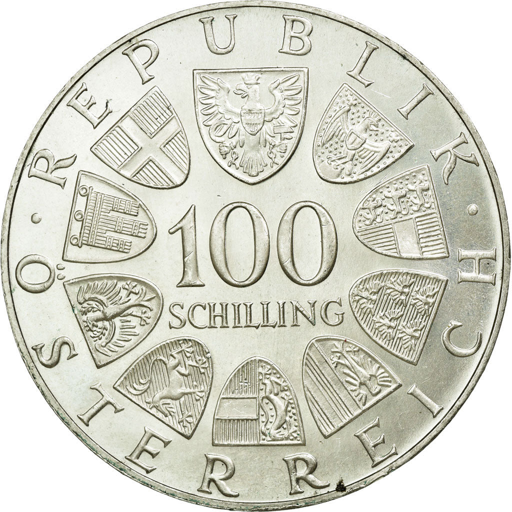 Coin, Austria, 100 Schilling, 1975, MS(60-62), Silver, KM:2923
