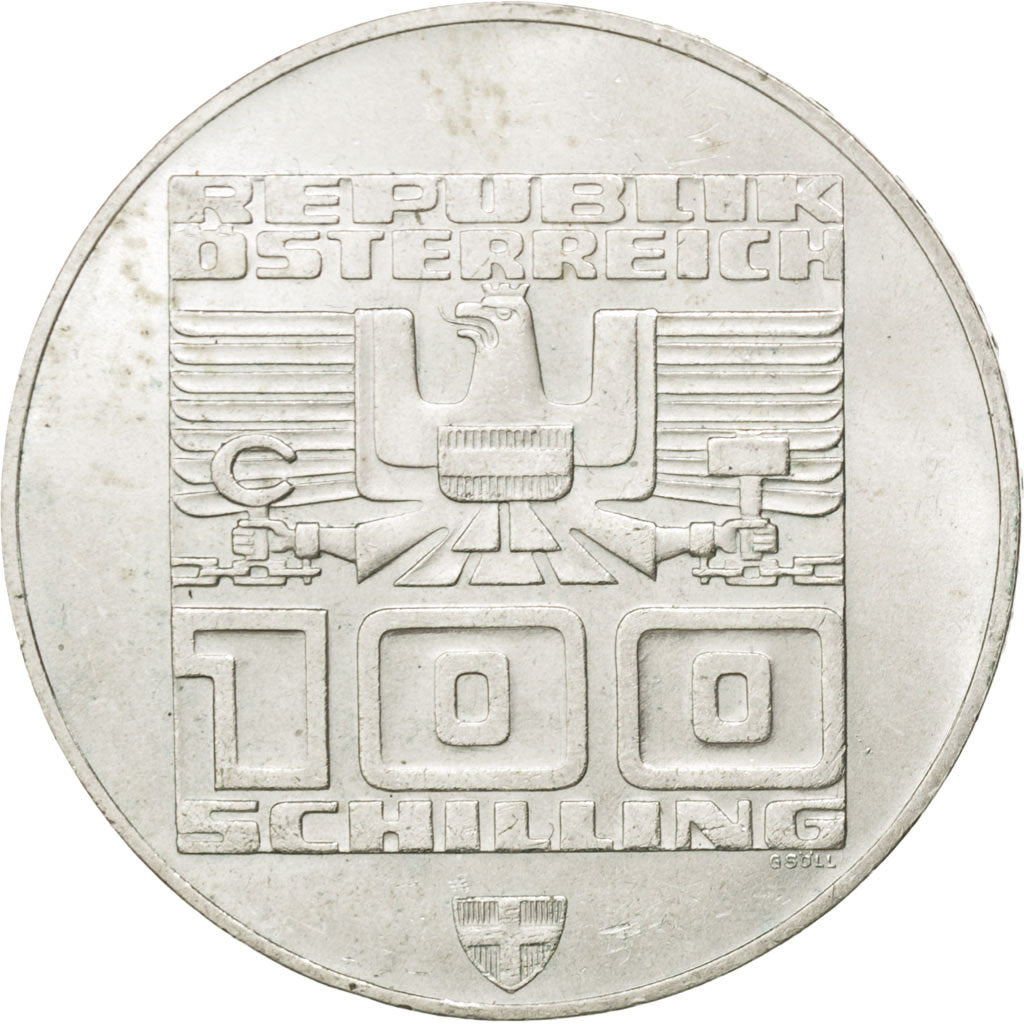 AUSTRIA, 100 Schilling, 1976, KM #2928, VF(20-25), Silver, 36, 23.93
