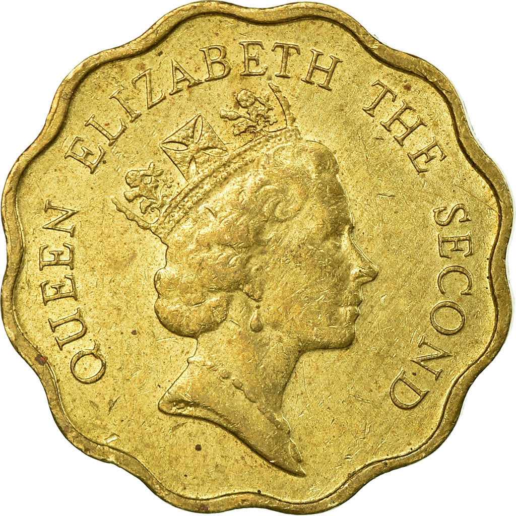 Moneta, Hong Kong, Elizabeth II, 20 Cents, 1990, BB, Nichel-ottone, KM:59