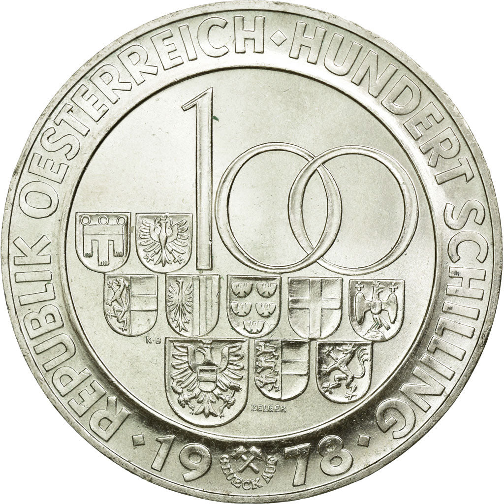 Coin, Austria, 100 Schilling, 1978, MS(60-62), Silver, KM:2941