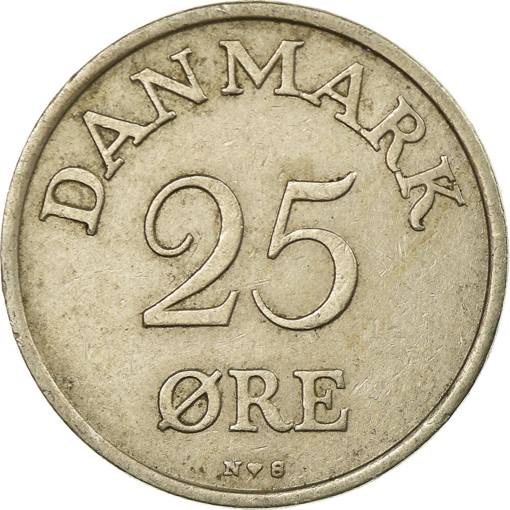 Monnaie, Danemark, Frederik IX, 25 Öre, 1955, Copenhagen, TTB, Copper-nickel