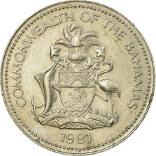 Coin, Bahamas, Elizabeth II, 5 Cents, 1981, Franklin Mint, EF(40-45)
