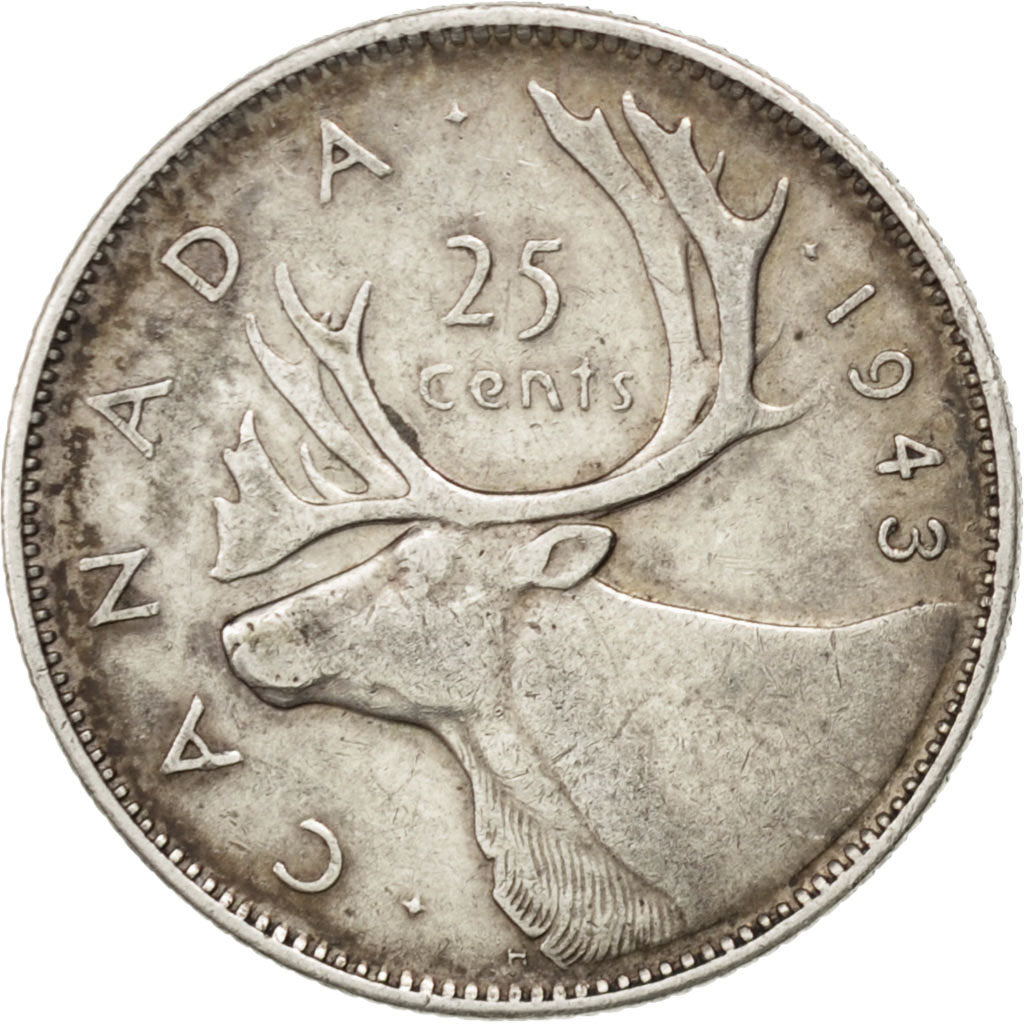 Canada, Georges VI, 25 Cents 1943, KM 35