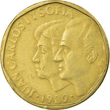 Munten, Spanje, Juan Carlos I, 500 Pesetas, 1989, ZF, Aluminum-Bronze, KM:831