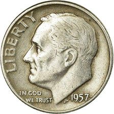 Moneta, Stati Uniti, Roosevelt Dime, Dime, 1957, U.S. Mint, Denver, BB, Argento