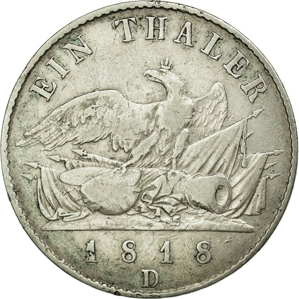 Monnaie, Etats allemands, PRUSSIA, Friedrich Wilhelm III, Thaler, 1818, Munich