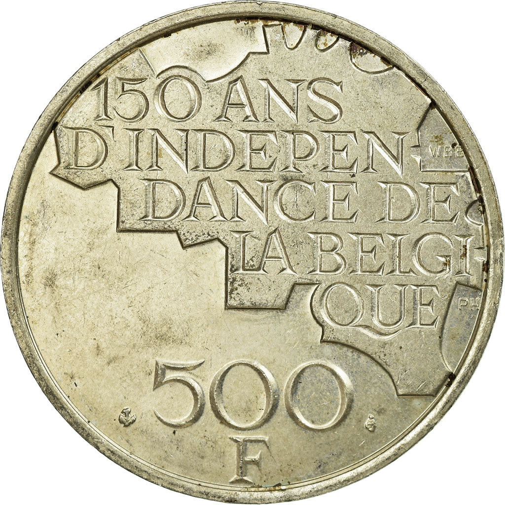 Coin, Belgium, 500 Francs, 500 Frank, 1980, Brussels, EF(40-45), Silver Clad