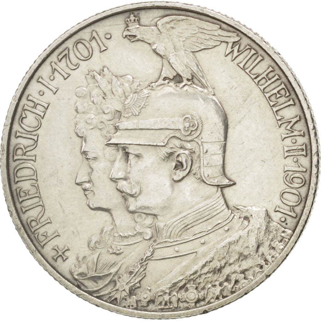 German States, 2 Mark, 1901, Berlin, KM #525, AU(55-58), Silver, 28, 11.08