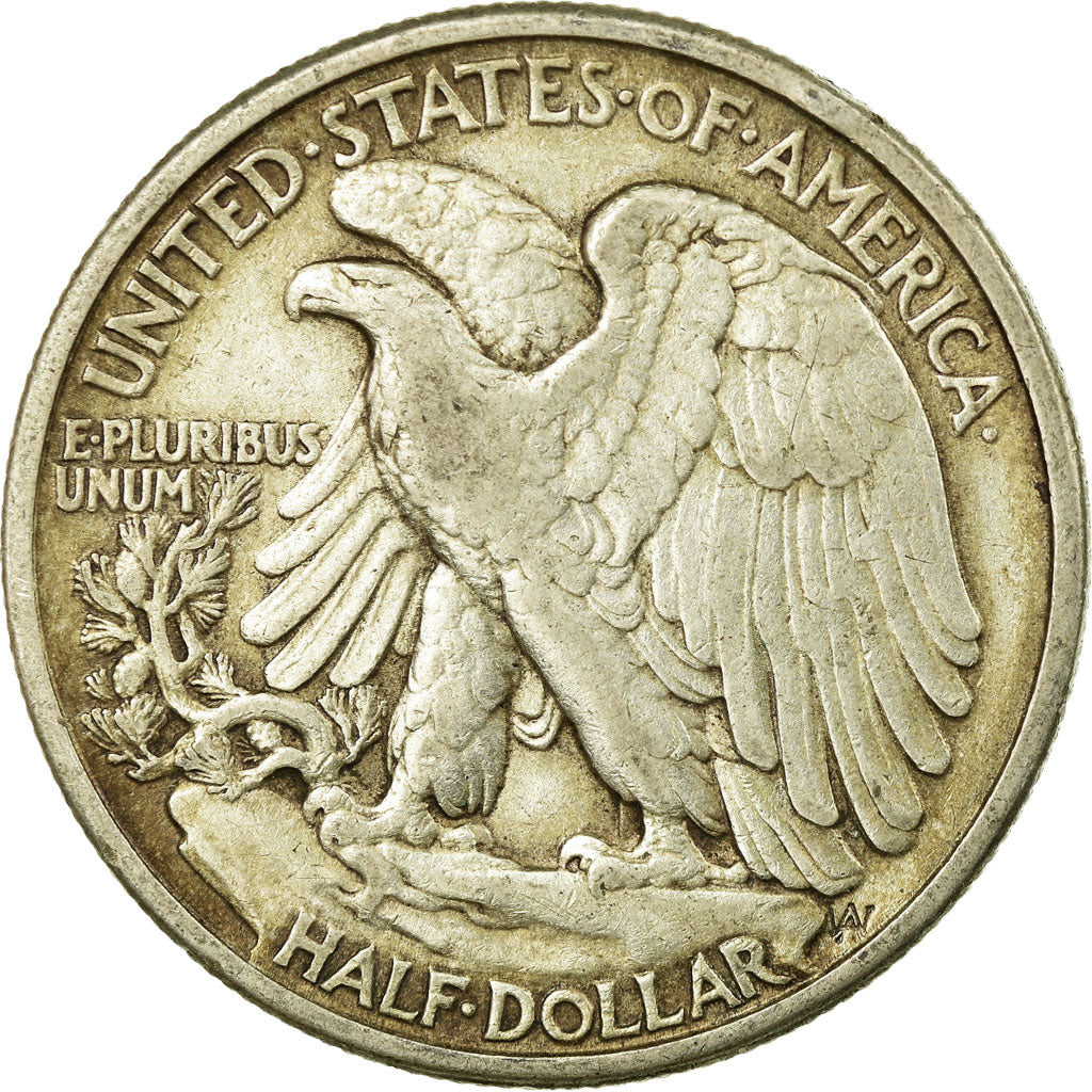 Coin, United States, Walking Liberty Half Dollar, Half Dollar, 1942, U.S. Mint