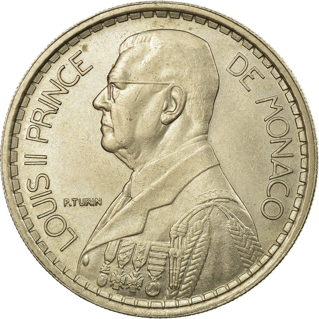 Coin, Monaco, Louis II, 20 Francs, Vingt, 1947, Poissy, AU(55-58)