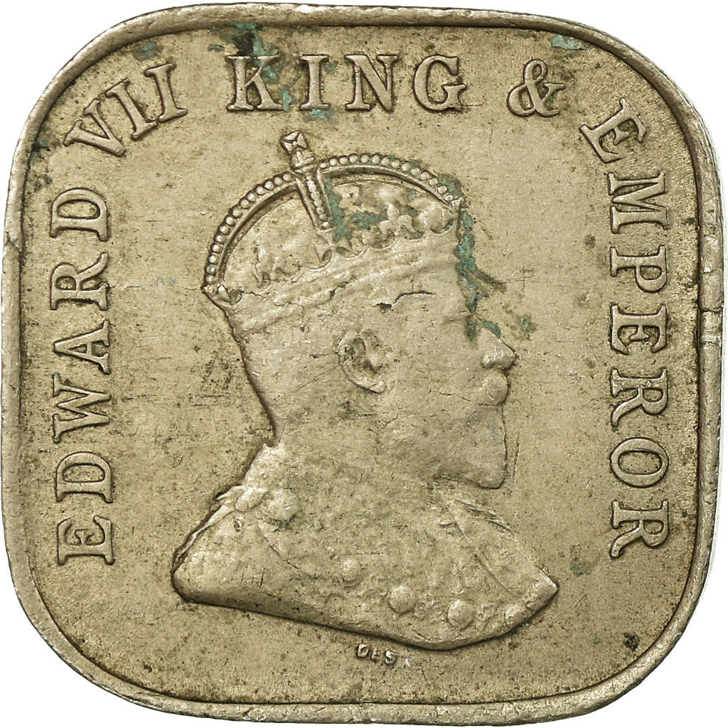 Coin, Ceylon, Edward VII, 5 Cents, 1909, EF(40-45), Copper-nickel, KM:103