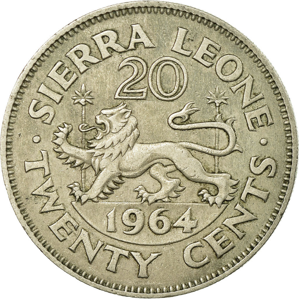 Coin, Sierra Leone, 20 Cents, 1964, British Royal Mint, EF(40-45)