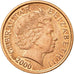 Moneta, Gibraltar, Elizabeth II, Penny, 2000, AU(55-58), Miedź platerowana