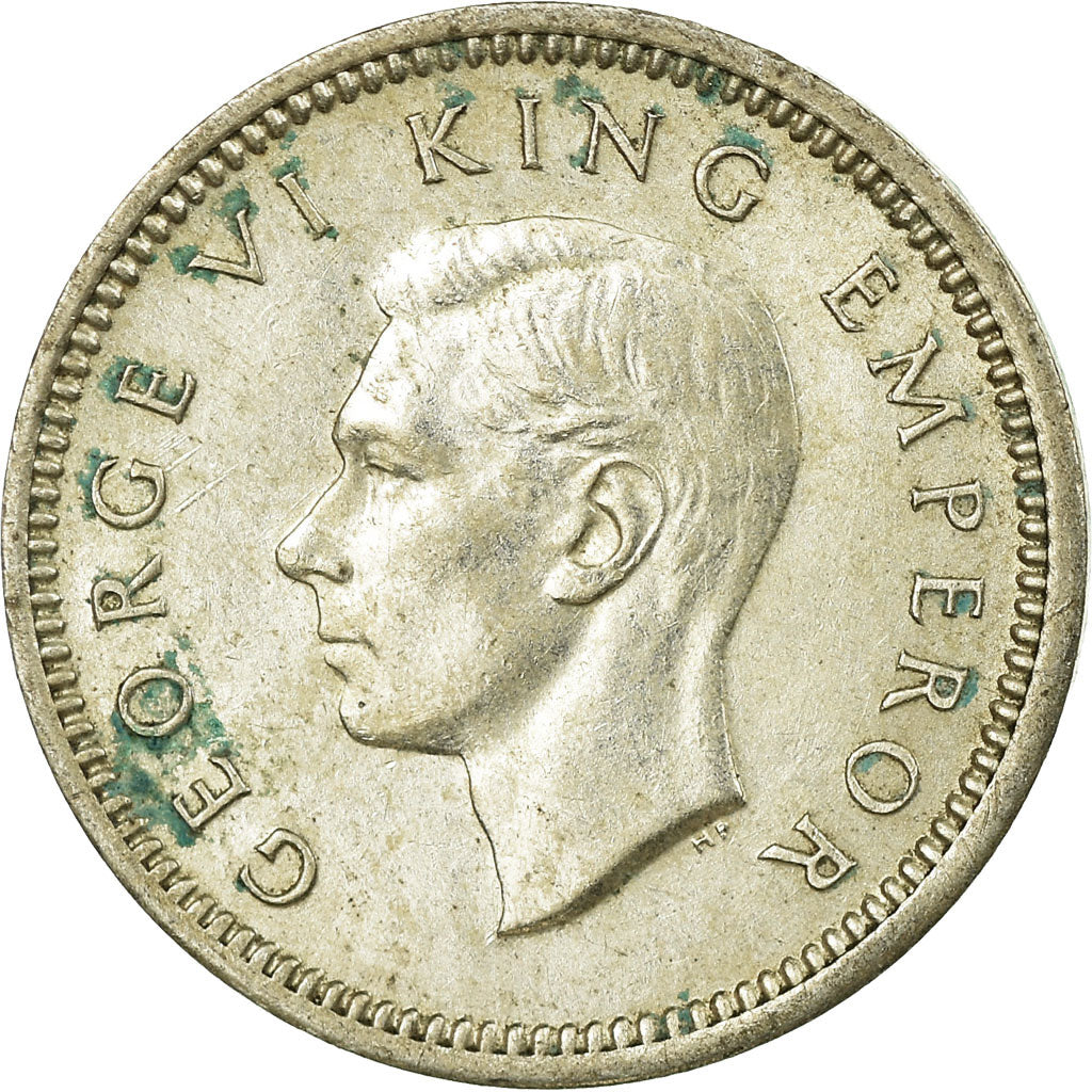 Coin, New Zealand, George VI, 3 Pence, 1941, AU(55-58), Silver, KM:7