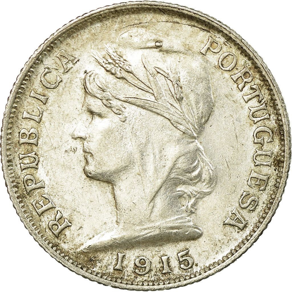 Coin, Portugal, 10 Centavos, 1915, EF(40-45), Silver, KM:563