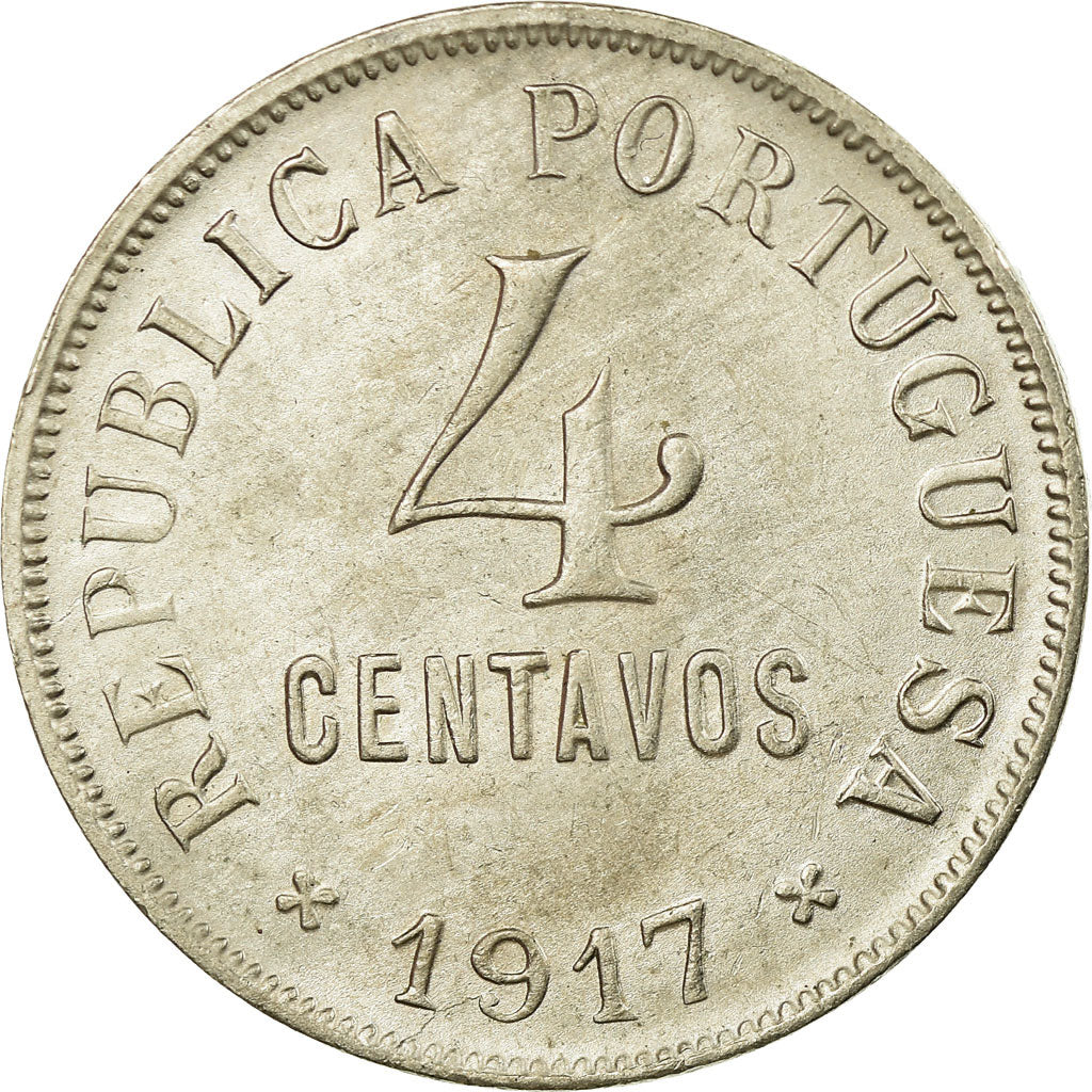 Münze, Portugal, 4 Centavos, 1917, SS, Copper-nickel, KM:566