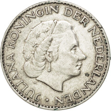 NETHERLANDS, Gulden, 1957, KM #184, EF(40-45), Silver, 25, 6.44
