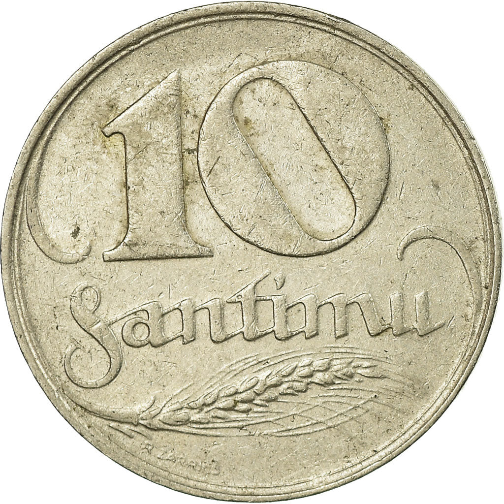 Coin, Latvia, 10 Santimu, 1922, EF(40-45), Nickel, KM:4
