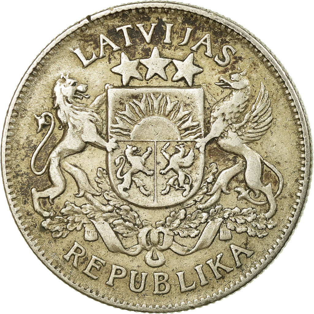Moneta, Lettonia, 2 Lati, 1925, BB, Argento, KM:8