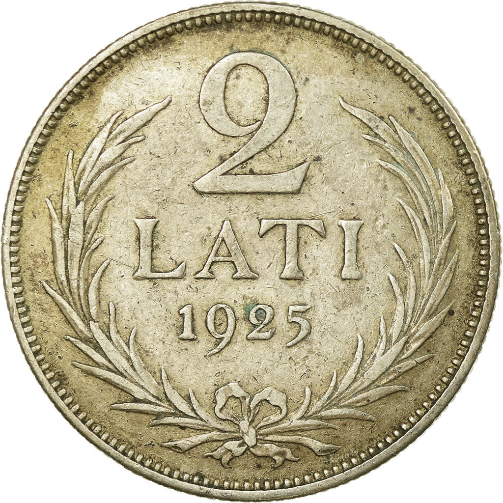 Moneta, Lettonia, 2 Lati, 1925, BB, Argento, KM:8