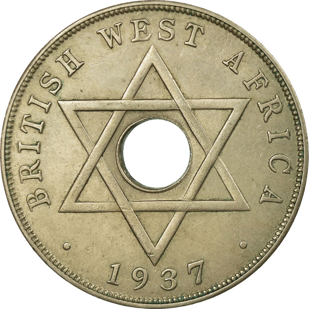 Coin, BRITISH WEST AFRICA, George VI, Penny, 1937, EF(40-45), Copper-nickel
