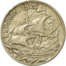Coin, Spain, Alfonso XIII, 25 Centimos, 1925, Madrid, EF(40-45), Copper-nickel