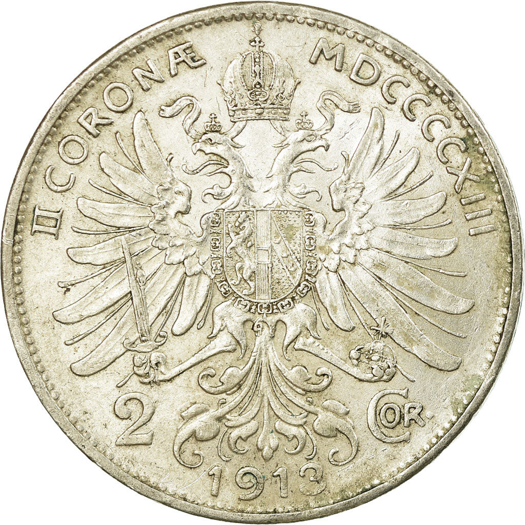Moneta, Austria, Franz Joseph I, 2 Corona, 1913, BB, Argento, KM:2821